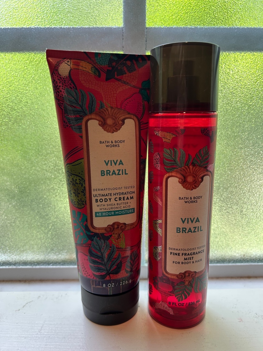 Bath & Body Works Viva Brazil Red Body Cream & Fragrance Mist Duo